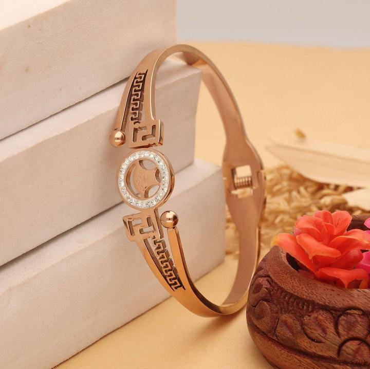 Rose gold ad Womens Bracelet 591 Jewelry wholesale market in Mumbai